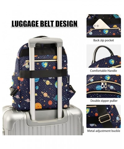 Space Planet Galaxy Backpack Purse for Women Small Travel Bag Fashion Daypack M 202a0376 S(10.23"x5.11"x12.59") 202a0376 $17....