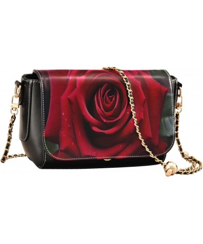 Romantic Rose Crossbody Bags for Women Retro Cross Body Purse Small PU Leather Shoulder Handbags with Chain Strap $16.80 Cros...