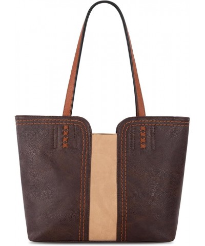 Tote Bag for Women Top Handle Satchel Purse Oversized Shoulder Handbag Hobo Bags Coffee Beige $14.35 Totes