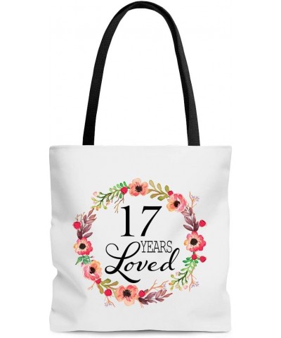 17th Birthday Gifts for Women - 17 Years Loved Tote Bag - Her 17 Year Old Present Best Unique for Daughter, Girls, Niece, Tee...