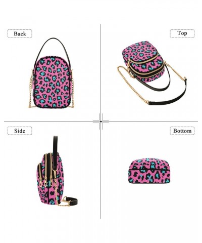 Small Crossbody Bags for Women Trendy Pink Leopard Cheetah Skin Travel Sling Bag Women's Crossbody Handbags Satchel Bags $15....