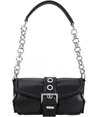 Vintage Chain Shoulder Bag for Women Shoulder Bags Leather Bags for Womens Handbag Black 9*4*3.5in Black $26.77 Shoulder Bags