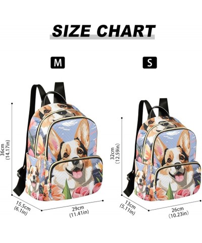 Mini Backpack Purse for Women, Dog Tulip Flower Travel Bag Casual Daypack Shoulder Bag Medium $17.91 Backpacks