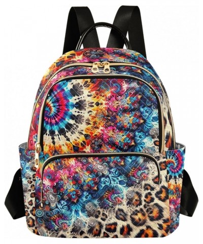 Peach Fruit Print Backpack Purses Quilted Backpack with Luggage Strap Tie Dye Leopard Print Small $22.61 Backpacks