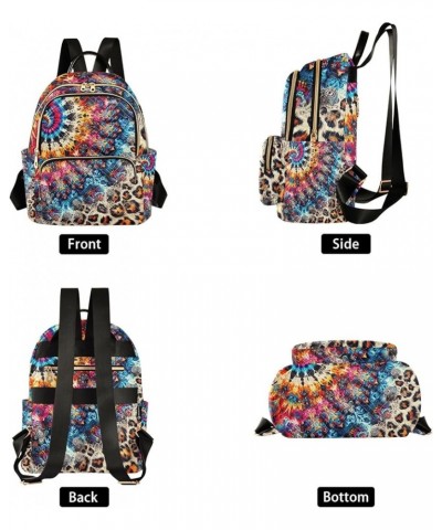 Peach Fruit Print Backpack Purses Quilted Backpack with Luggage Strap Tie Dye Leopard Print Small $22.61 Backpacks