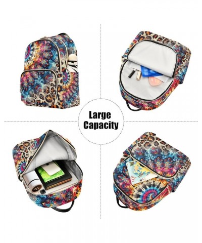 Peach Fruit Print Backpack Purses Quilted Backpack with Luggage Strap Tie Dye Leopard Print Small $22.61 Backpacks