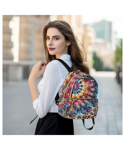 Peach Fruit Print Backpack Purses Quilted Backpack with Luggage Strap Tie Dye Leopard Print Small $22.61 Backpacks