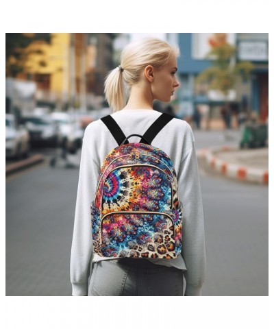 Peach Fruit Print Backpack Purses Quilted Backpack with Luggage Strap Tie Dye Leopard Print Small $22.61 Backpacks