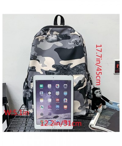 Nylon Backpack Personalized Graffiti Print Knapsack Satchel Fashion bag-Black 1 Black 3 $15.29 Backpacks