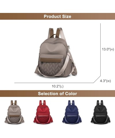 Oxford Cloth Backpack for Women Quilted Design Anti-theft Large Capacity Handbag Ladies Travel Satchel Shoulder Bags Grey $28...