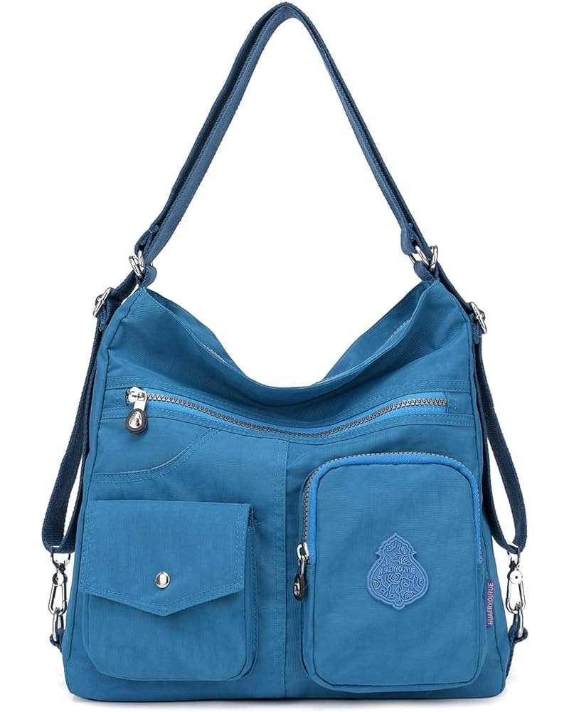 Crossbody Bag for Women Nylon Shoulder Bag Purse with Adjustable Strap,Fashion Multipurpose Backpack(Black) Sky Blue $23.20 B...