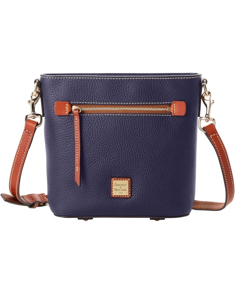 Handbag, Pebble Grain Small Zip Crossbody Midnight Blue $47.95 Crossbody Bags