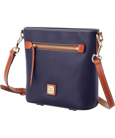 Handbag, Pebble Grain Small Zip Crossbody Midnight Blue $47.95 Crossbody Bags