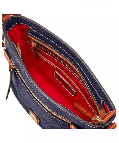 Handbag, Pebble Grain Small Zip Crossbody Midnight Blue $47.95 Crossbody Bags