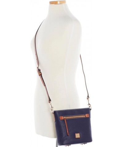 Handbag, Pebble Grain Small Zip Crossbody Midnight Blue $47.95 Crossbody Bags