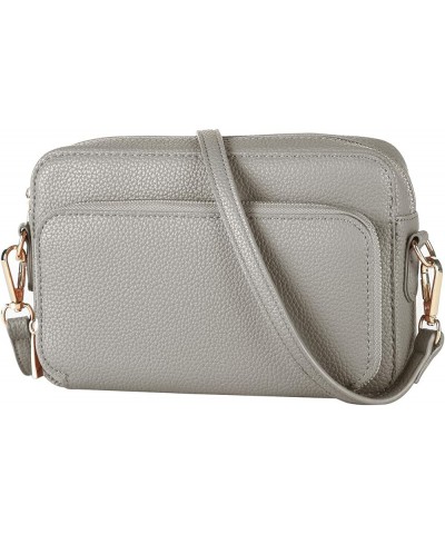 Crossbody Bag for Women Shoulder Bag with Card Slots Trendy Purse Small Size Grey $22.54 Crossbody Bags