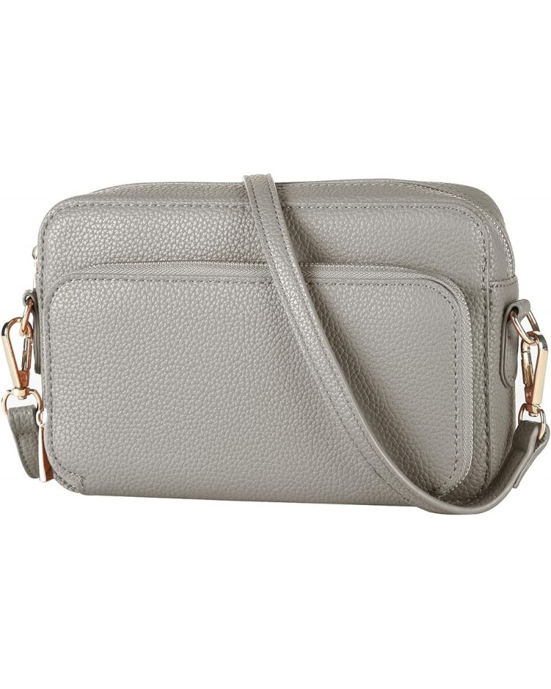 Crossbody Bag for Women Shoulder Bag with Card Slots Trendy Purse Small Size Grey $22.54 Crossbody Bags