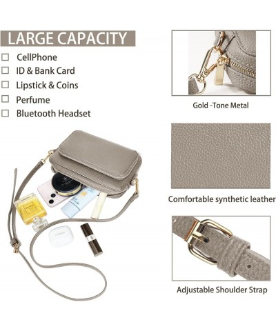 Crossbody Bag for Women Shoulder Bag with Card Slots Trendy Purse Small Size Grey $22.54 Crossbody Bags