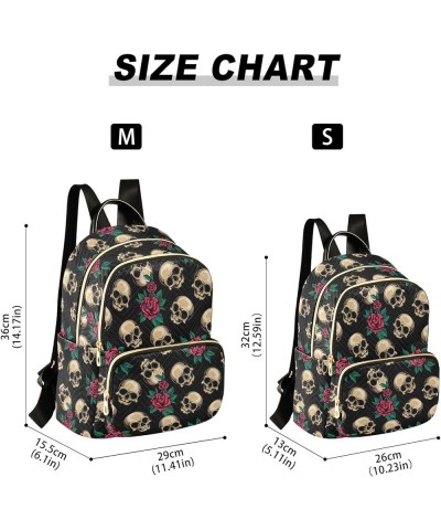 Mini Backpack Purse for Women Lightweight Girls Small Size Cute Skulls Roses School Teens College Traveling Medium $19.46 Bac...