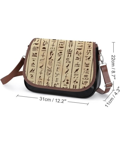 Womens Large Elegant Leather Flap Over Shoulder Crossbody Messenger Bag Purse Bag Pattern (690) $24.59 Totes