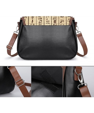 Womens Large Elegant Leather Flap Over Shoulder Crossbody Messenger Bag Purse Bag Pattern (690) $24.59 Totes