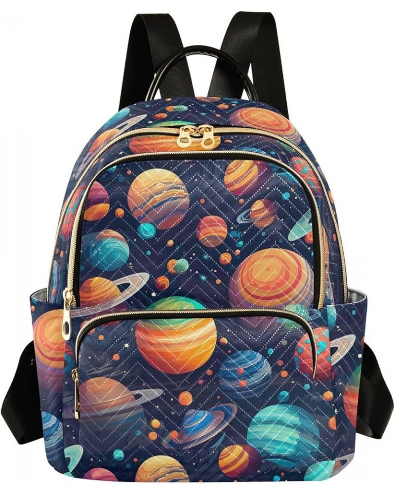 Space Planet Galaxy Backpack for Women Fashion Shoulder Bags Small Casual Daypack Travel Bag S 202a0403 M(11.4"x6.1"x14.17") ...