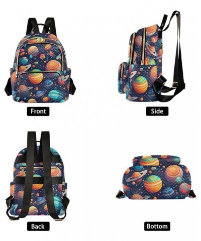 Space Planet Galaxy Backpack for Women Fashion Shoulder Bags Small Casual Daypack Travel Bag S 202a0403 M(11.4"x6.1"x14.17") ...