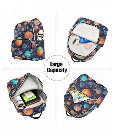 Space Planet Galaxy Backpack for Women Fashion Shoulder Bags Small Casual Daypack Travel Bag S 202a0403 M(11.4"x6.1"x14.17") ...