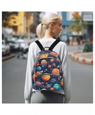 Space Planet Galaxy Backpack for Women Fashion Shoulder Bags Small Casual Daypack Travel Bag S 202a0403 M(11.4"x6.1"x14.17") ...