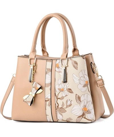 Embroidered Bag Large Capacity Handbag Fashion Shoulder Bag Camera Shoulder Bag (Khaki-c, One Size) Khaki-c $19.03 Totes