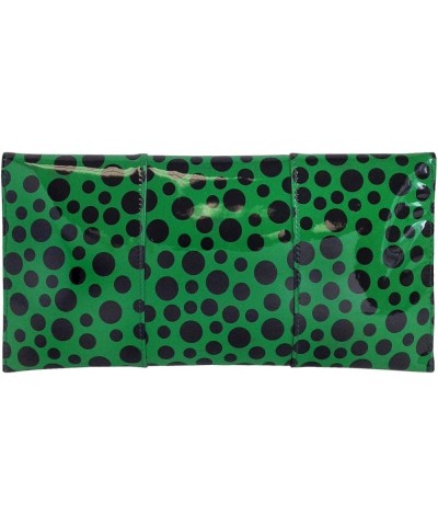 Polka Dot Patent Envelope Clutch Green $17.48 Clutches