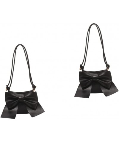 2pcs Bowknot Shoulder Bag Square Purse Womens Crossbody Purse Women's Crossbody Handbags Girls Bowknot Blackx2pcs $22.14 Cros...