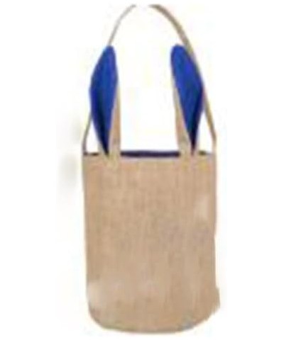 Jute Composite Round Bottom Tote Rabbit Ears Bag,Easter Basket Tote Rabbit Bag,Cylinder Gift Handbag. Dark Blue $12.00 Totes