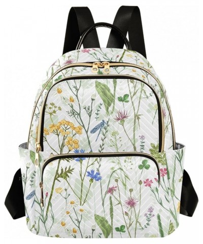 Herbs Flowers Backpack Purse for Women Ladies Fashion Travel MiniShoulder Bags Back Pack Weekend Bag,M Medium $14.00 Backpacks