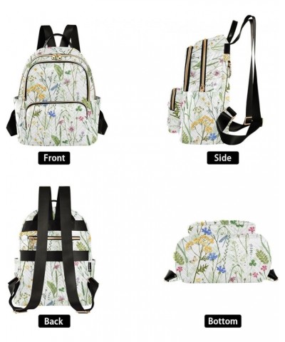 Herbs Flowers Backpack Purse for Women Ladies Fashion Travel MiniShoulder Bags Back Pack Weekend Bag,M Medium $14.00 Backpacks