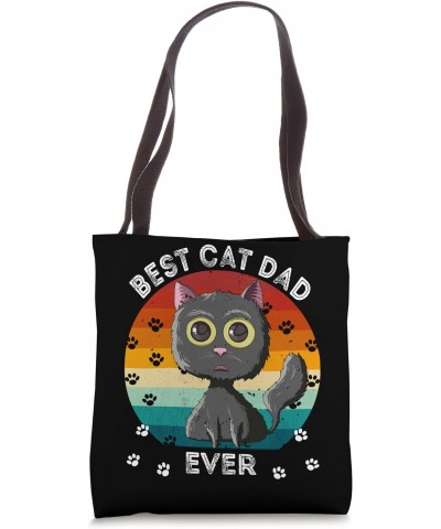 Best Cat Dad Ever Rainbow Black Cat Daddy Tee Cute Cat Lover Tote Bag $10.08 Totes