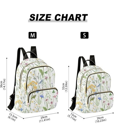 Herbs Flowers Backpack Purse for Women Ladies Fashion Travel MiniShoulder Bags Back Pack Weekend Bag,M Medium $14.00 Backpacks