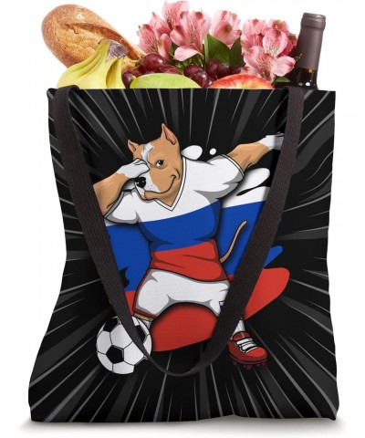 Dabbing Pitbull Russia Soccer Fans Jersey Russian Football Tote Bag $13.20 Totes