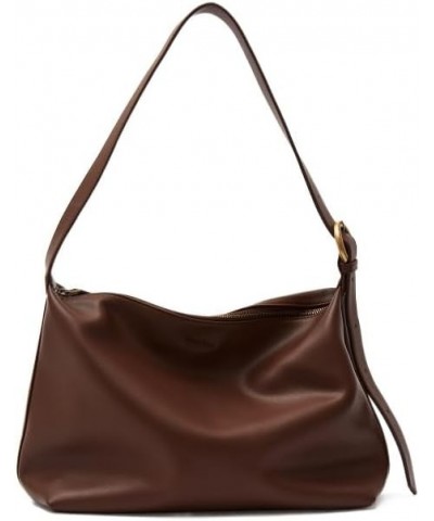 Cowhide Tote Bag Women's One Shoulder Commuter Bag Soft leather niche leather crossbody bag Large Coffee $27.06 Totes