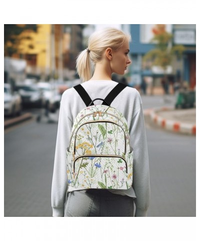 Herbs Flowers Backpack Purse for Women Ladies Fashion Travel MiniShoulder Bags Back Pack Weekend Bag,M Medium $14.00 Backpacks