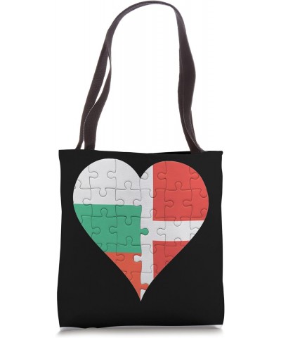 Bulgarian Danish Flag Heart Tote Bag $13.42 Totes