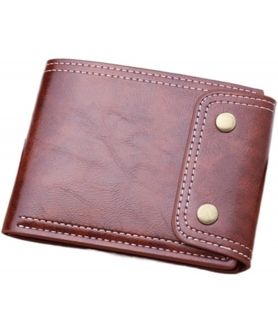 PU Leather Zip Around Wallet Clutch RFID Blocking Zipper Purse Cards Notes Coins Wallet Buckle Wallet Brown $13.80 Wallets