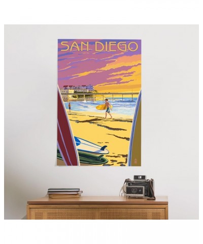 24x36 Inch Giclee Print, San Diego, California, Beach and Pier $21.00 Totes