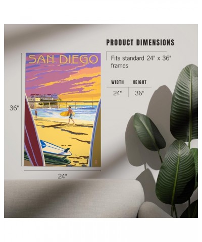 24x36 Inch Giclee Print, San Diego, California, Beach and Pier $21.00 Totes