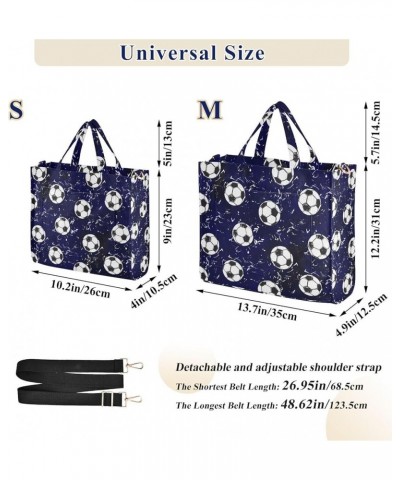 Blue Football Tote Bag for Women Corduroy Tote Handbag Crossbody Bags Travel Satchel Purses for Office Trip Gifts Multi $12.5...