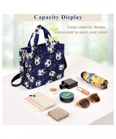 Blue Football Tote Bag for Women Corduroy Tote Handbag Crossbody Bags Travel Satchel Purses for Office Trip Gifts Multi $12.5...