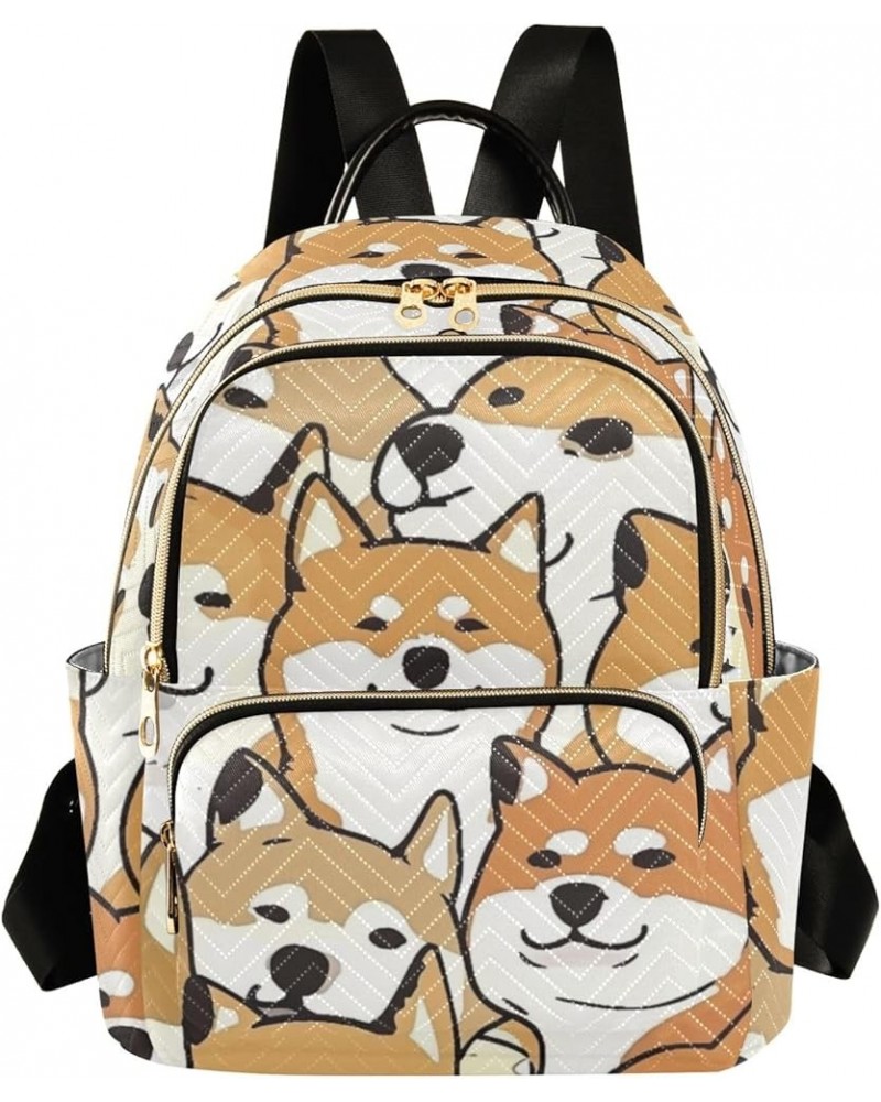 Cute Dogs Fashion Backpack Purse Ladies Fashion Rucksack Travel Shoulder Bag Casual Daily Backpack Work College Bag Medium $1...