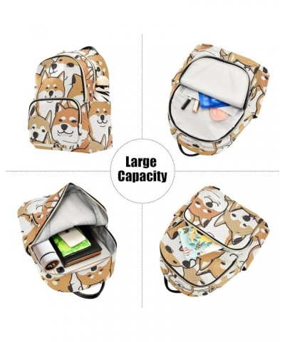 Cute Dogs Fashion Backpack Purse Ladies Fashion Rucksack Travel Shoulder Bag Casual Daily Backpack Work College Bag Medium $1...