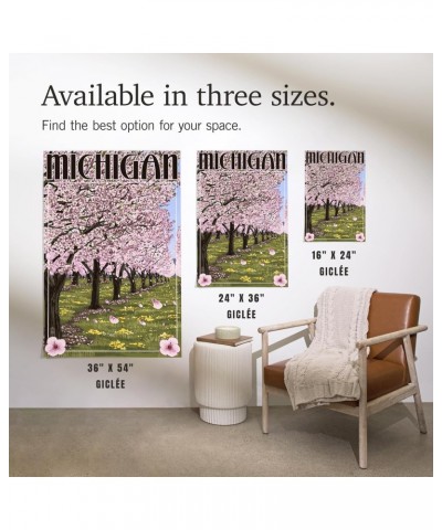 24x36 Inch Giclee Print, Michigan, Cherry Orchard in Blossom $25.49 Totes