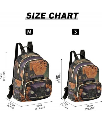 Quilted Backpacks Cute Cats Valentine's Day be Mine Mini Backpack Purses Travel Backpack Happy Halloween Truck Small $17.49 B...